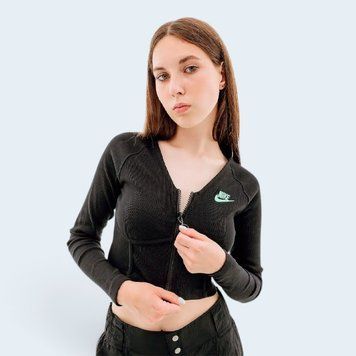NIKE Кофта NSW LS TOP RIB SW / FJ5220-010 L розмір одягу XC-015705-L фото