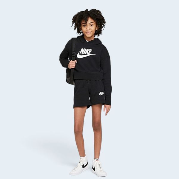NIKE Кофта NSW CLUB FT CROP HOODIE HBR / DC7210-010 L розмір одягу XC-023850-L фото
